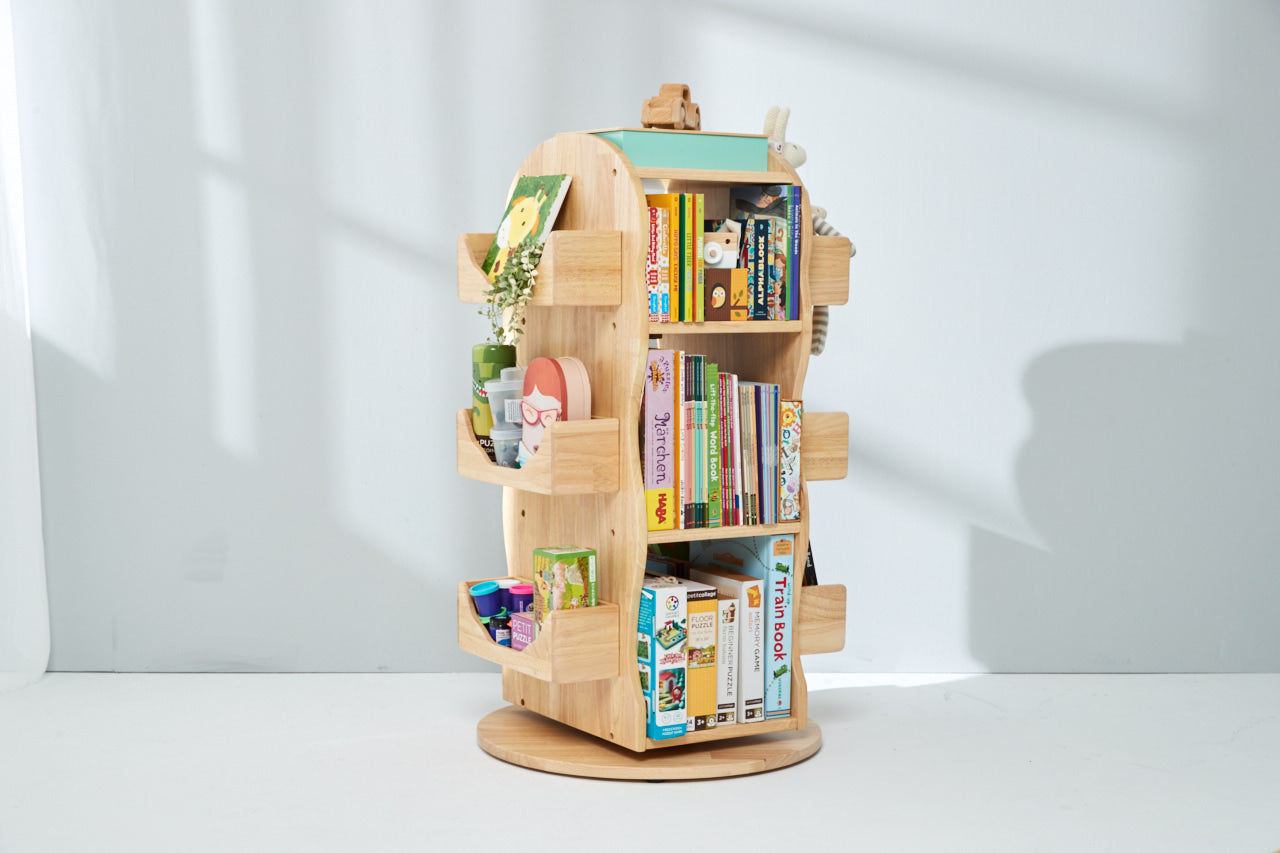 Revolving Wooden Bookcase